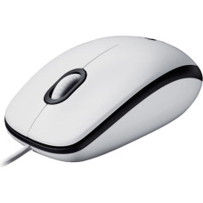 Mouse with Cable and Optical Sensor Logitech M100 White 1000 dpi