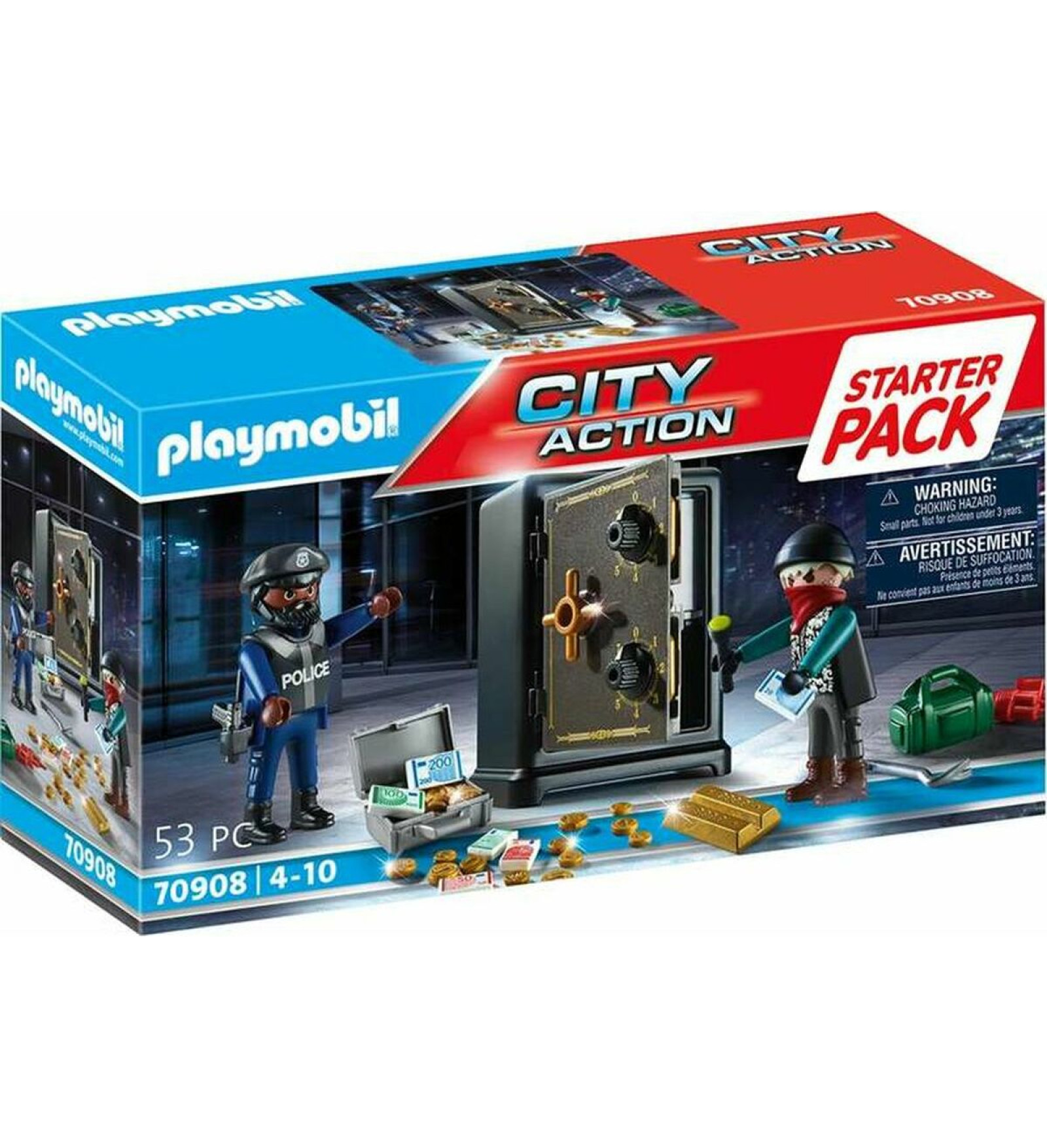 Playset Playmobil City Action Starter Pack Safe 70908