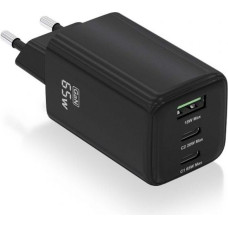 Wall Charger Aisens ASCH-65W3P042-BK Black 65 W (1 Unit)