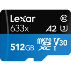 Micro SD Memory Card with Adaptor Lexar 633x 512 GB