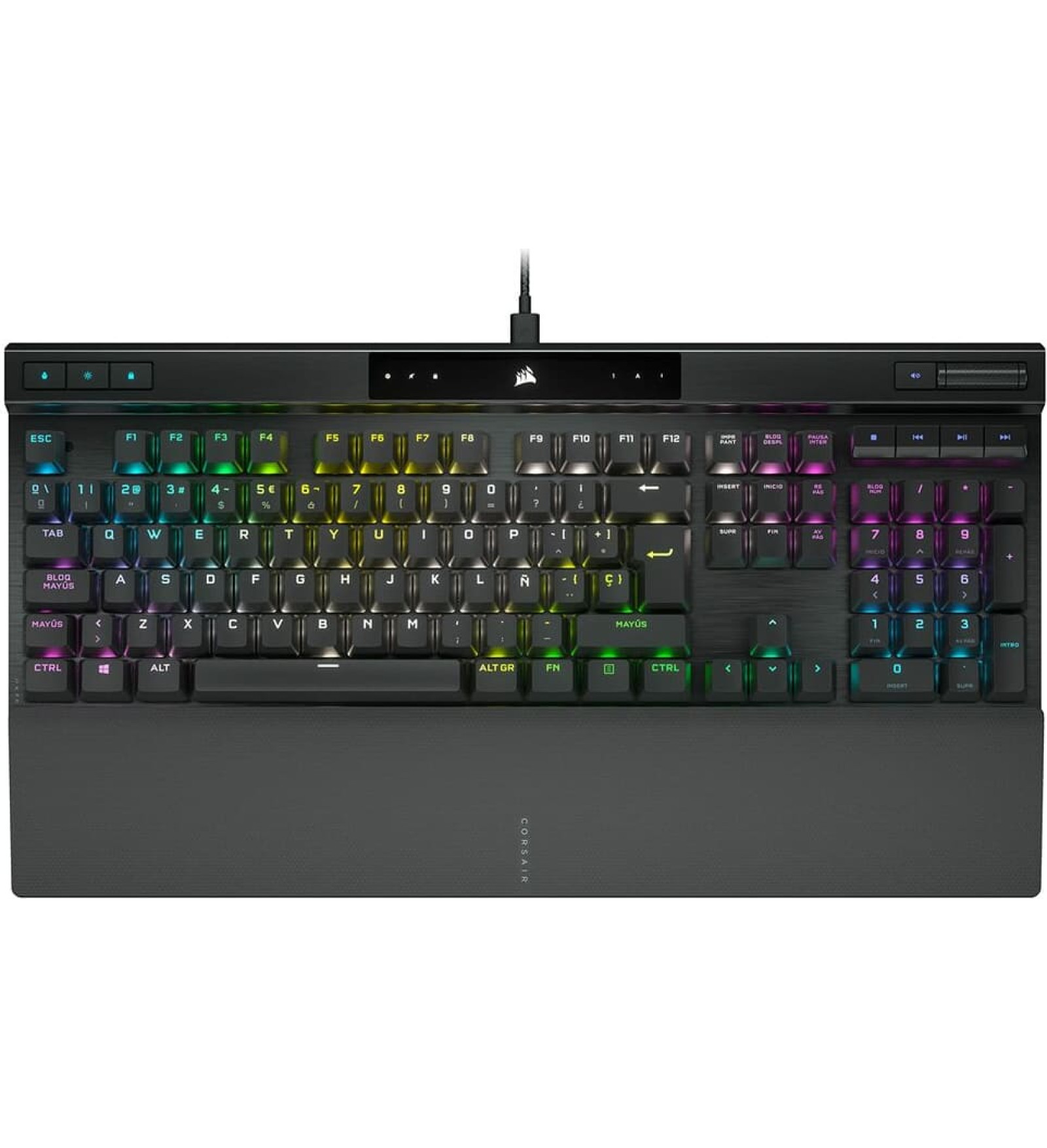 Klaviatūra Corsair K70 Spāņu Qwerty Melns