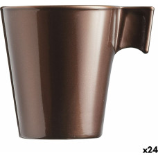 Mug Luminarc Flashy Brown 80 ml Glass (24 Units)