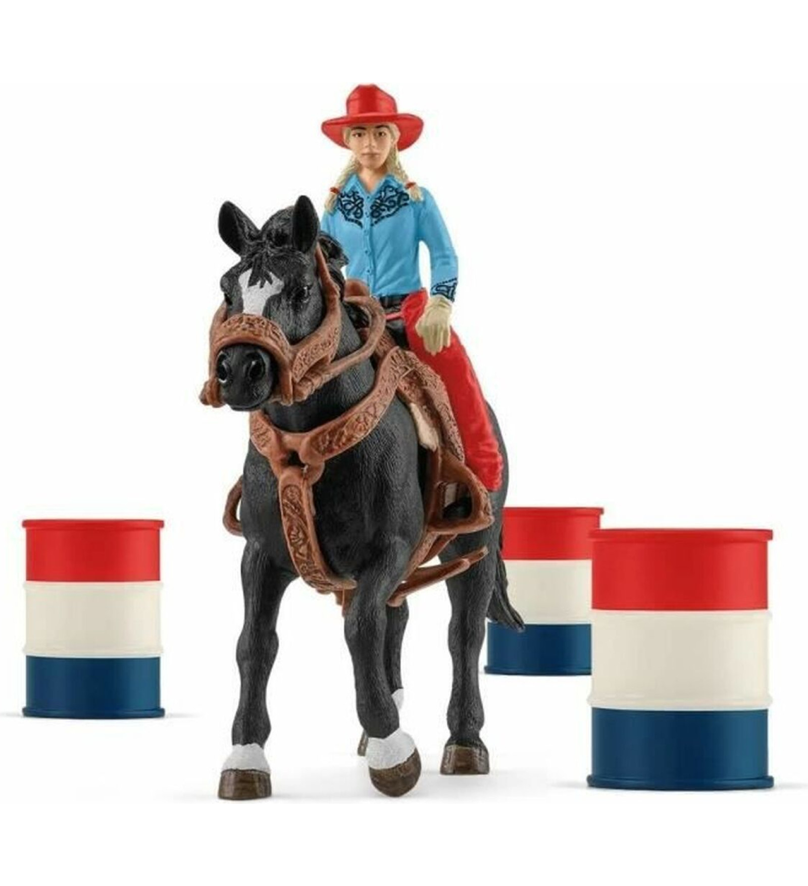 Playset Schleich Cowgirl Barrel Racing Fun