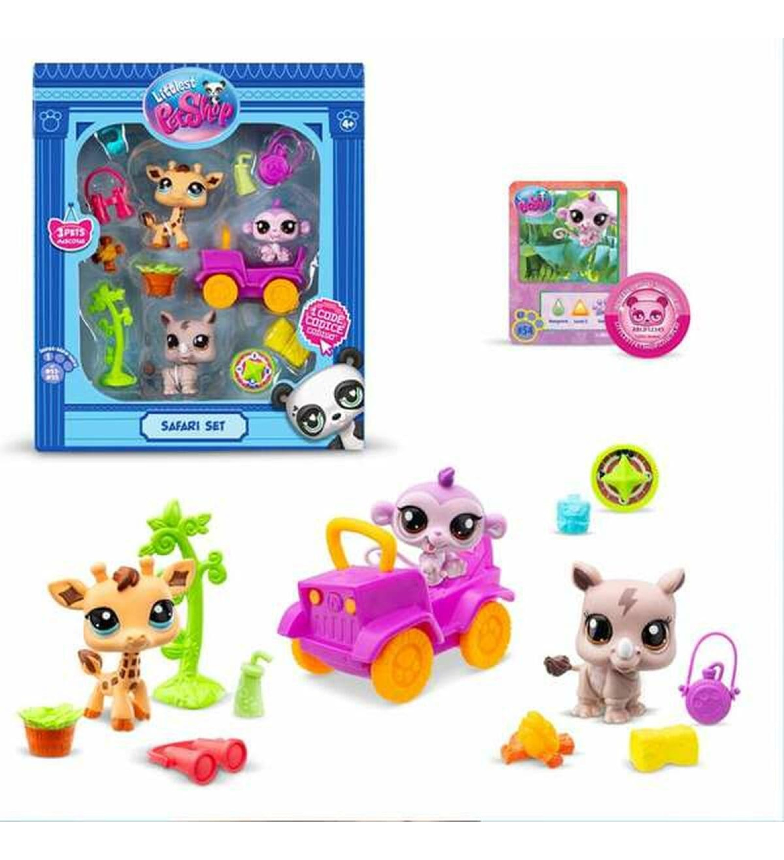 Playset Bandai Littlest Pet Shop SAFARI 8 Daudzums