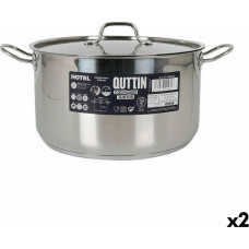 Casserole with Lid Quttin Hotel Steel ø 30 x 17 cm (2 Units)