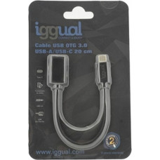 USB-C Cable OTG 3.0 iggual IGG317372 20 cm Black