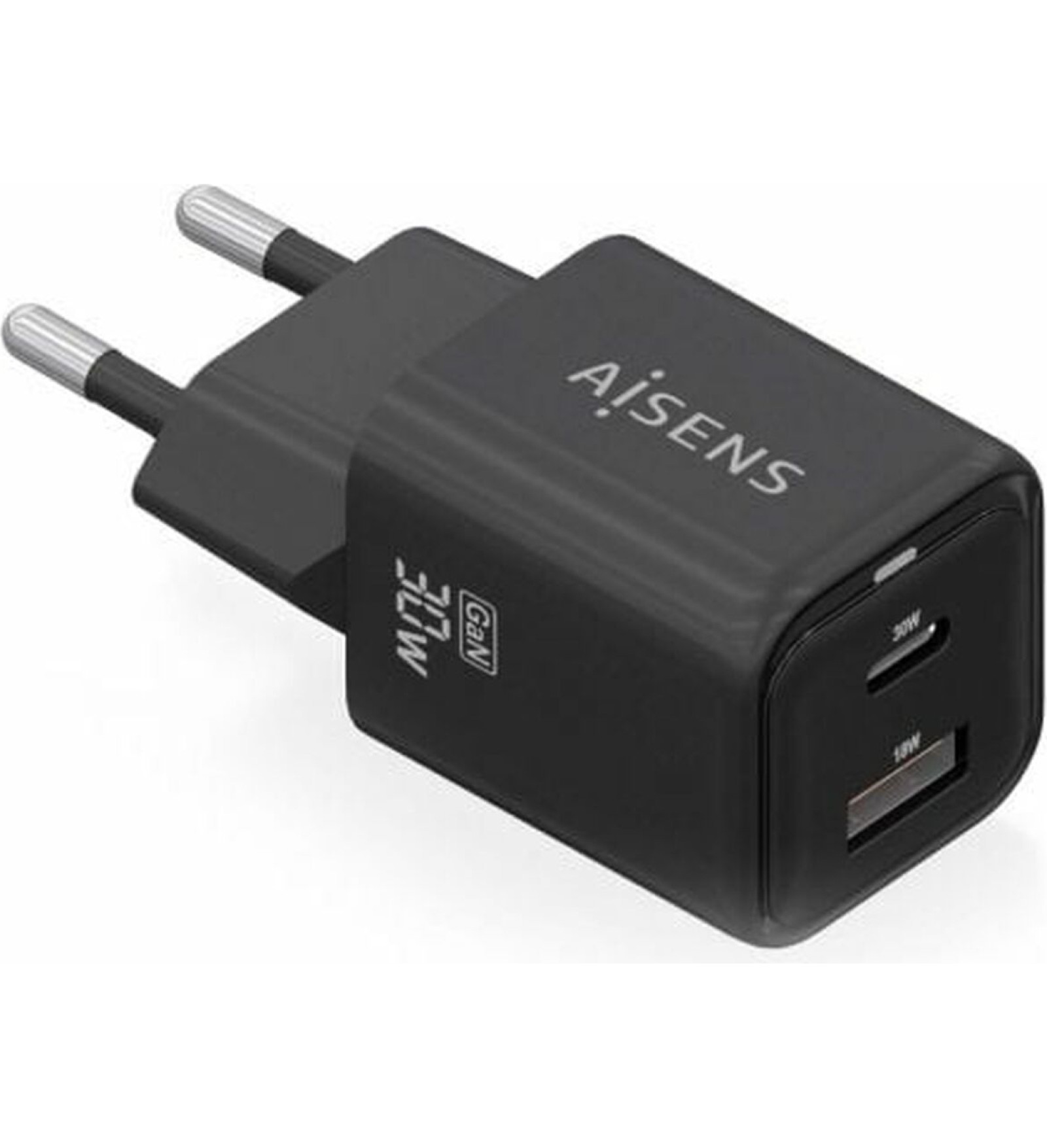 Sienas Lādētājs Aisens ASCH-30W2P021-BK Melns 30 W (1 gb.)