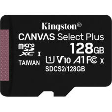 Micro SD Memory Card with Adaptor Kingston Canvas Select Plus 128 GB