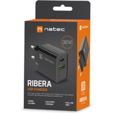 Wall Charger Natec RIBERA NUC-2062 Black 20 W