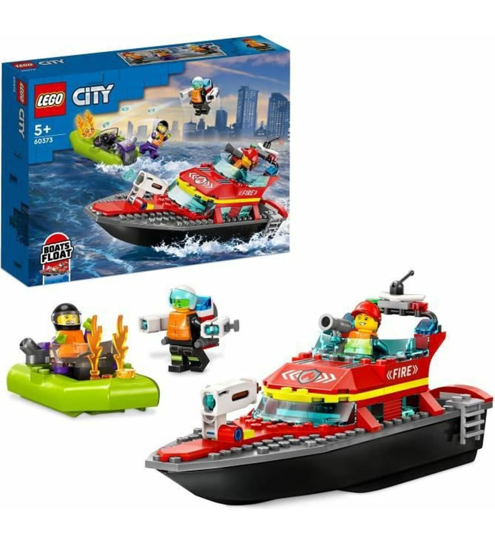 Playset Lego City 60373 The firefighters' rescue boat Multicolour 144 Pieces