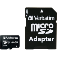 Micro SD Memory Card with Adaptor Verbatim 44084