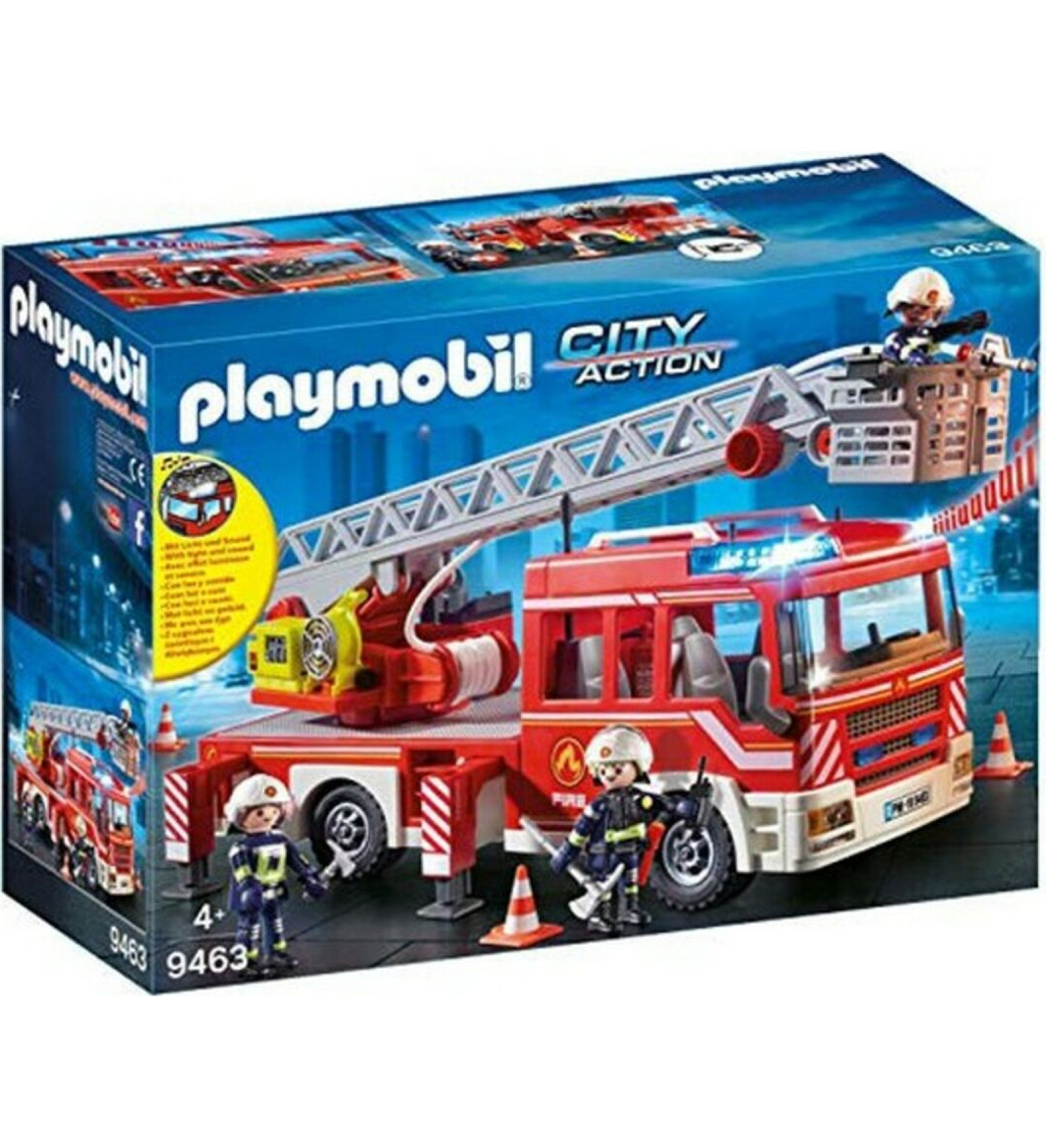 Transportlīdzekļu Rotaļu Komplekts City Action Playmobil 9463 (14 pcs) Ugunsdzēsēju Mašīna