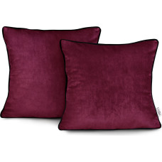 Dekoratīvā spilvendrāna VELVET sarkanā krāsā glamour stila samts 45x45