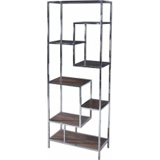 Shelves DKD Home Decor Silver Steel MDF Wood (80 x 40 x 200 cm)