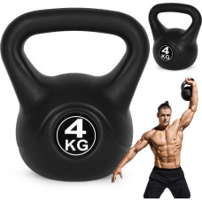 Kettlebell virdulys 4 kg, skirtas mankštai su hanteliu, svorio apkrova fitneso svoris