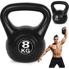 Kettlebell virdulys 8 kg, skirtas mankštai su hanteliu, svoriu apkrova fitneso svorį