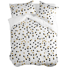 Nordic cover HappyFriday Blanc Golden dots Multicolour 140 x 200 cm