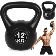 Kettlebell virdulys 12 kg, skirtas mankštai su hanteliu, svoriu apkrova fitneso svorį