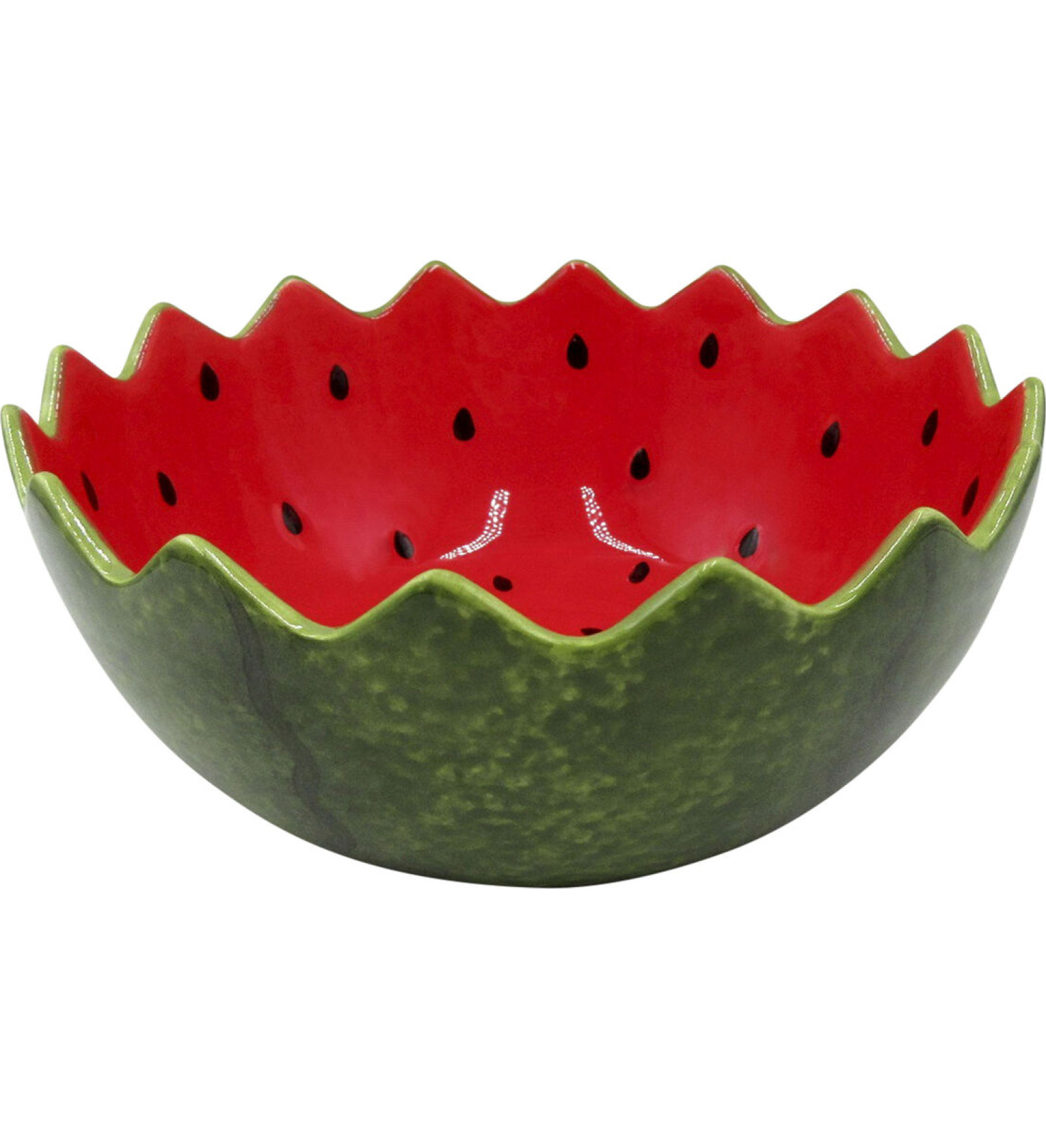 Snack Bowl Home ESPRIT Red Green Stoneware Watermelon 23 x 23 x 9 cm